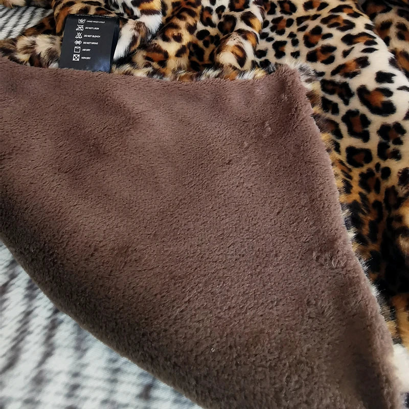 Leopard Deken Luxe Zacht Warme Huisdecoratie