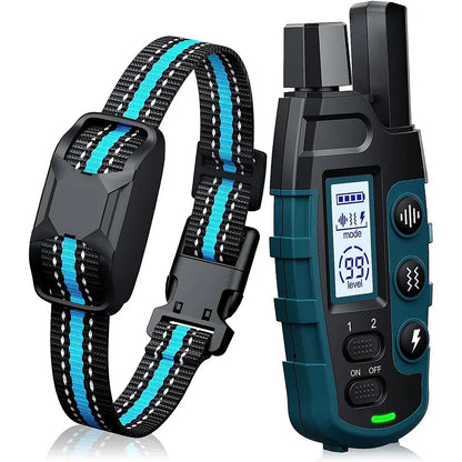 Waterdichte Hondentraining Halsband met Afstandsbediening 1000m Bereik Verstelbaar voor Kleine Middelgrote en Grote Honden