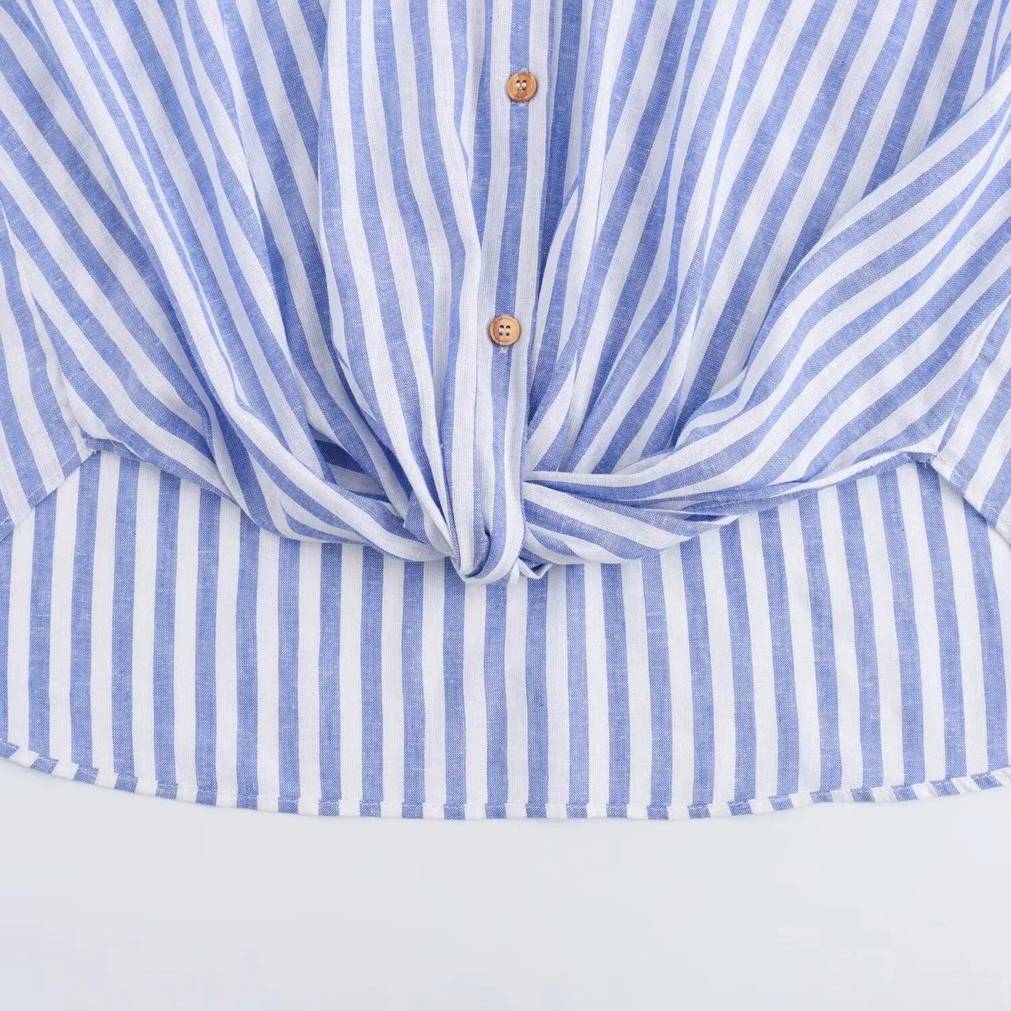 Blauw Gestreept Zomer Shirt voor Mannen
