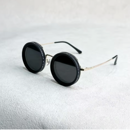 Zonnebril met Donkere Glazen UV400 Bescherming Zwart Retro Goud Zilver Fashion