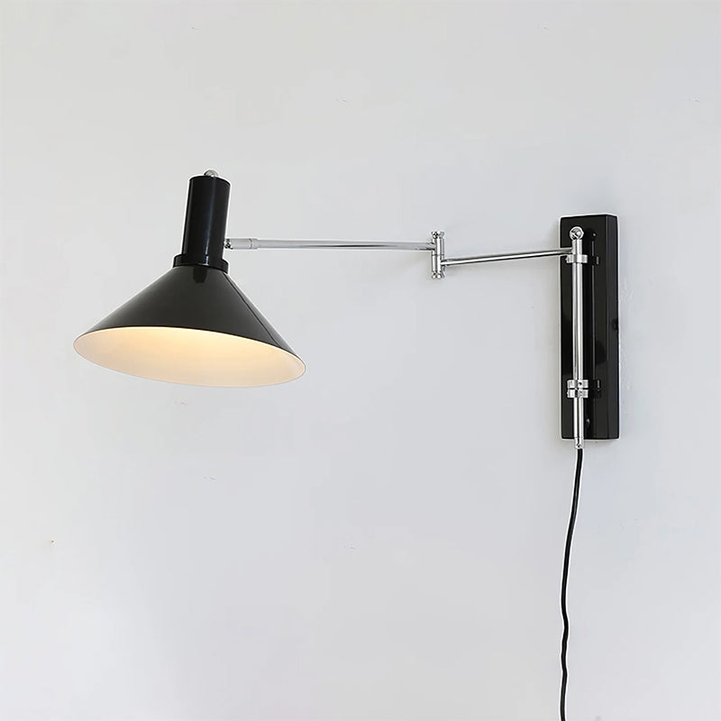 Verstelbare Metalen Wandlamp met Gelede Arm Industriële Stijl Muurverlichting Moderne Leeslamp
