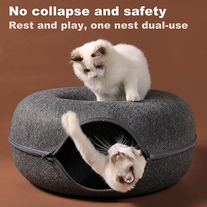 Katten Holte met Geïntegreerde Krabplank Hangmat Rustplek Spelenderwijs Donkergrijs Lichtgrijs Roze Huisdier