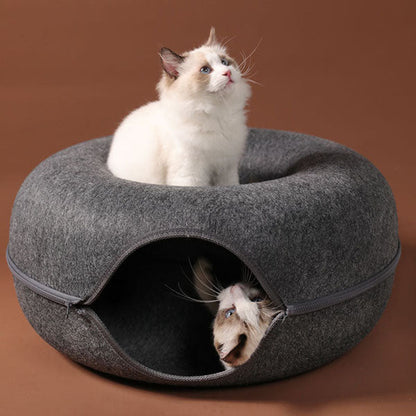 Katten Holte met Geïntegreerde Krabplank Hangmat Rustplek Spelenderwijs Donkergrijs Lichtgrijs Roze Huisdier