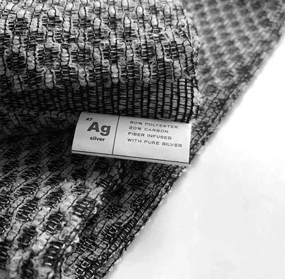 Peeling Douchedoek Bambuskoolvezels Zilverionen 102x30cm Hexagonweefsel 2 Niveaus Antibacterieel Sneldrogend Alle Huidtypen Antraciet