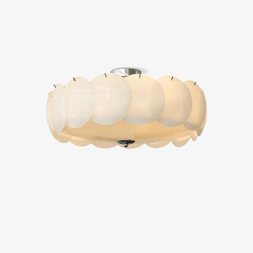Kroonluchter Glazen Schijven Metaal Koper Woonkamer Eetkamer E14 Ø40 Ø50 Ø60cm Hanglamp Vintage Sfeerlamp Plafondlamp