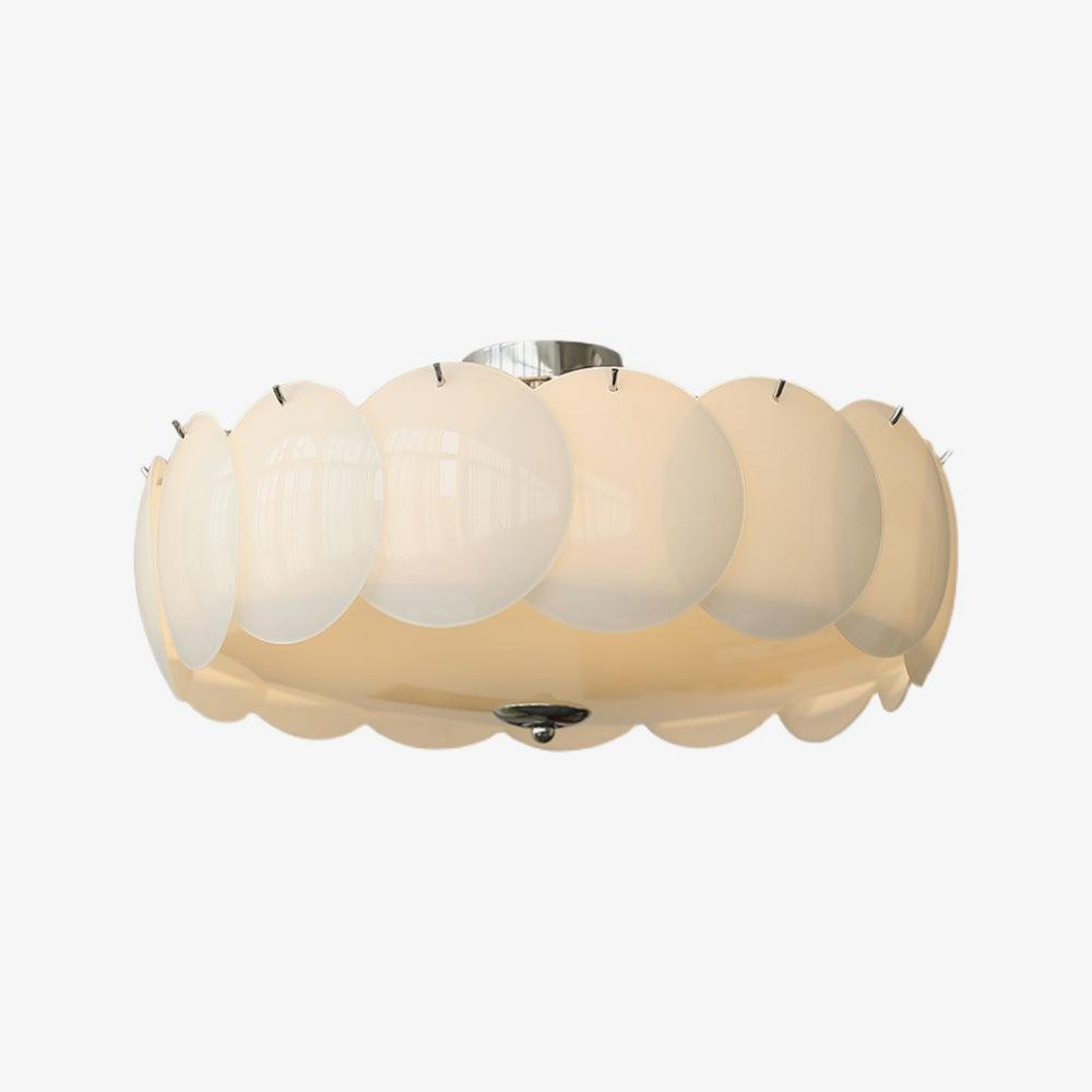 Kroonluchter Glazen Schijven Metaal Koper Woonkamer Eetkamer E14 Ø40 Ø50 Ø60cm Hanglamp Vintage Sfeerlamp Plafondlamp