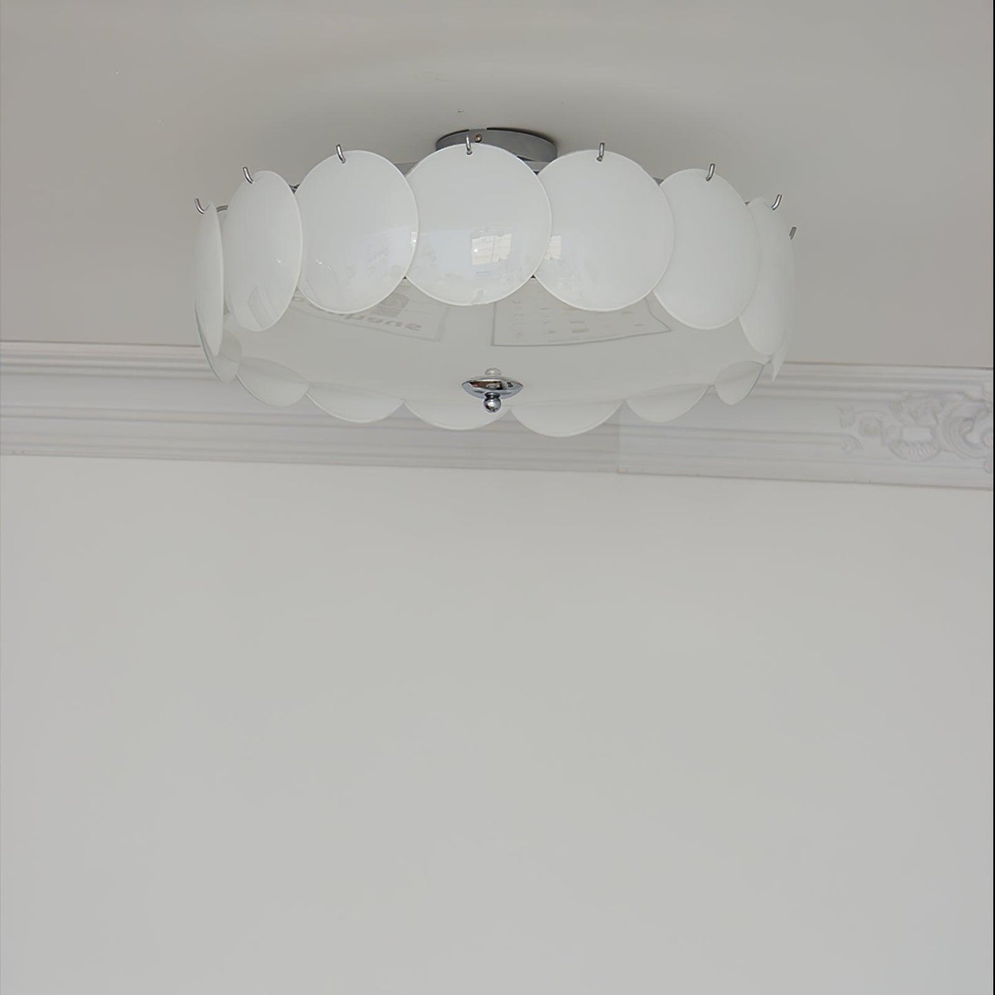 Kroonluchter Glazen Schijven Metaal Koper Woonkamer Eetkamer E14 Ø40 Ø50 Ø60cm Hanglamp Vintage Sfeerlamp Plafondlamp
