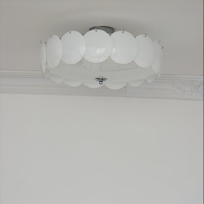 Kroonluchter Glazen Schijven Metaal Koper Woonkamer Eetkamer E14 Ø40 Ø50 Ø60cm Hanglamp Vintage Sfeerlamp Plafondlamp