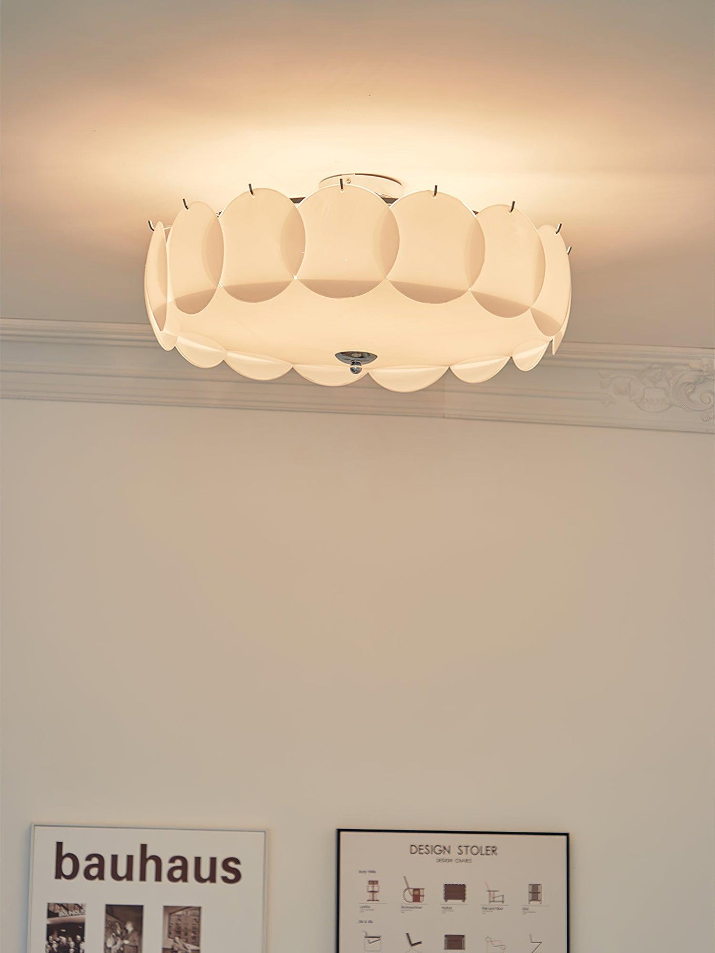 Kroonluchter Glazen Schijven Metaal Koper Woonkamer Eetkamer E14 Ø40 Ø50 Ø60cm Hanglamp Vintage Sfeerlamp Plafondlamp