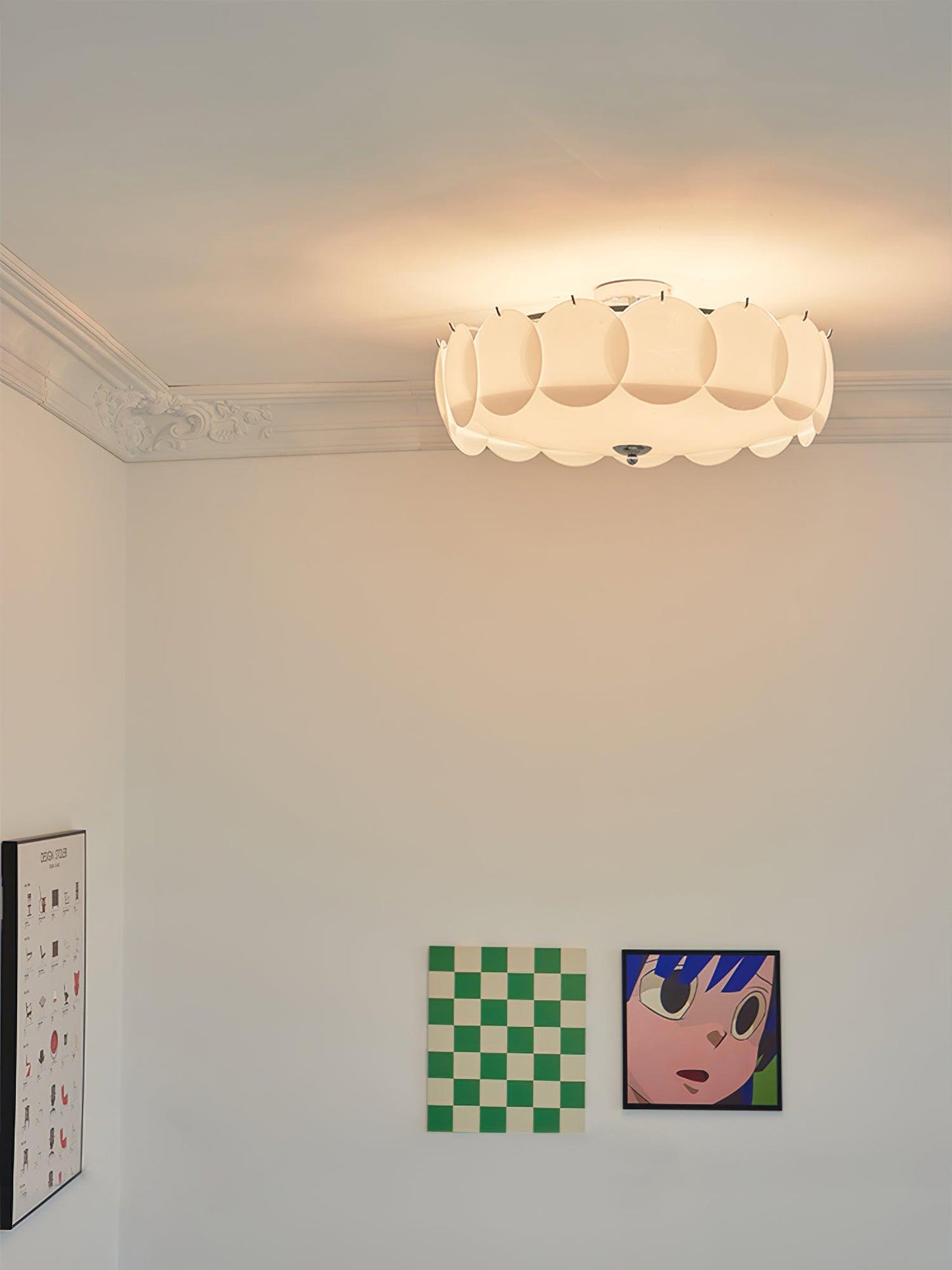 Kroonluchter Glazen Schijven Metaal Koper Woonkamer Eetkamer E14 Ø40 Ø50 Ø60cm Hanglamp Vintage Sfeerlamp Plafondlamp