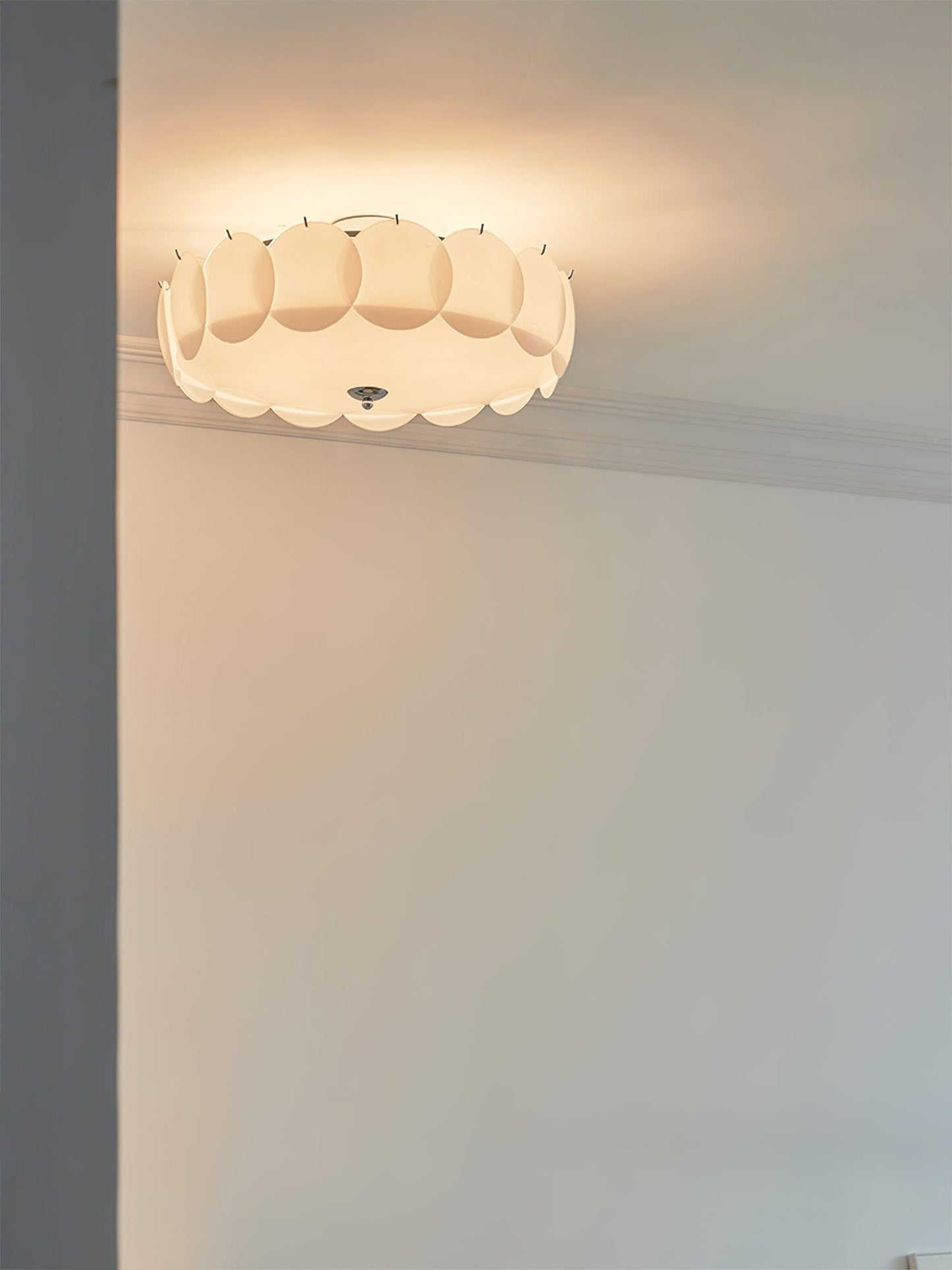 Kroonluchter Glazen Schijven Metaal Koper Woonkamer Eetkamer E14 Ø40 Ø50 Ø60cm Hanglamp Vintage Sfeerlamp Plafondlamp