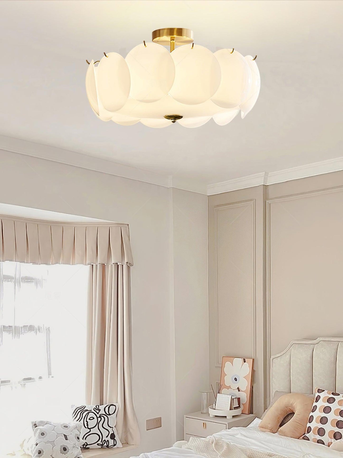 Kroonluchter Glazen Schijven Metaal Koper Woonkamer Eetkamer E14 Ø40 Ø50 Ø60cm Hanglamp Vintage Sfeerlamp Plafondlamp