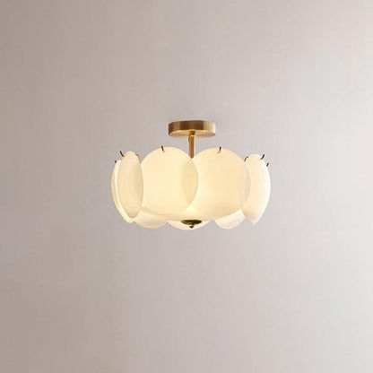Kroonluchter Glazen Schijven Metaal Koper Woonkamer Eetkamer E14 Ø40 Ø50 Ø60cm Hanglamp Vintage Sfeerlamp Plafondlamp