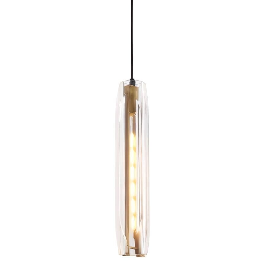 Post Moderne Messing Hanglamp Met K9 Kristal En Verstelbare Kabel