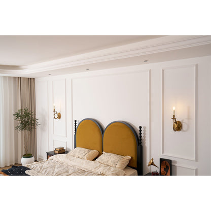 Vintage Wandlamp met Vogel op Tak in Antiek Messing – Klassieke Design Sconce met E14 Fitting voor Slaapkamer, Hal en Woonkamer