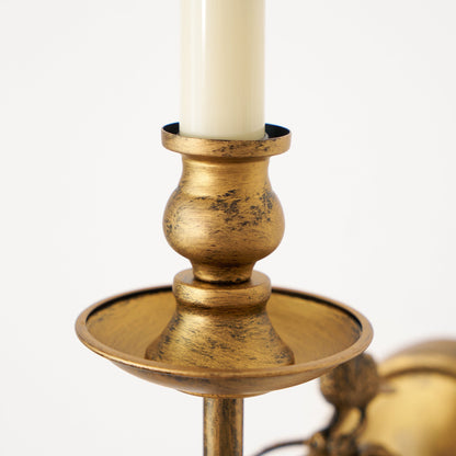 Vintage Wandlamp met Vogel op Tak in Antiek Messing – Klassieke Design Sconce met E14 Fitting voor Slaapkamer, Hal en Woonkamer