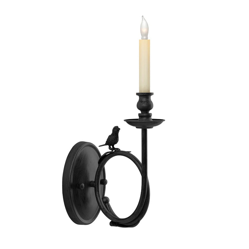 Vintage Wandlamp met Vogel op Tak in Antiek Messing – Klassieke Design Sconce met E14 Fitting voor Slaapkamer, Hal en Woonkamer