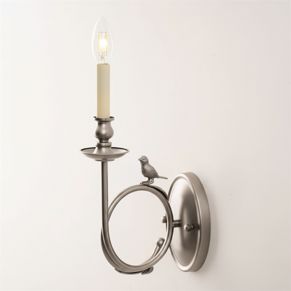 Vintage Wandlamp met Vogel op Tak in Antiek Messing – Klassieke Design Sconce met E14 Fitting voor Slaapkamer, Hal en Woonkamer