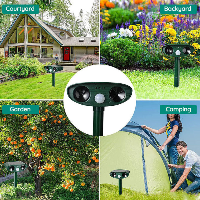 Ultrasone Dierverdrijver op Zonne-Energie voor Tuin en Erf – Bescherming tegen Ongedierte