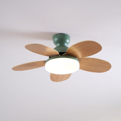 Liora Plafondventilator met Verlichting en Gekleurde Glazen Bladeren voor Kinderkamer – Moderne Ceiling Fan met LED en Afstandsbediening – Verstelbare Snelheid Plafondventilator met Licht in Meerdere Kleurvarianten