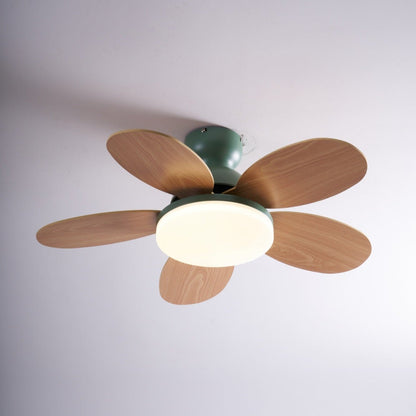 Liora Plafondventilator met Verlichting en Gekleurde Glazen Bladeren voor Kinderkamer – Moderne Ceiling Fan met LED en Afstandsbediening – Verstelbare Snelheid Plafondventilator met Licht in Meerdere Kleurvarianten