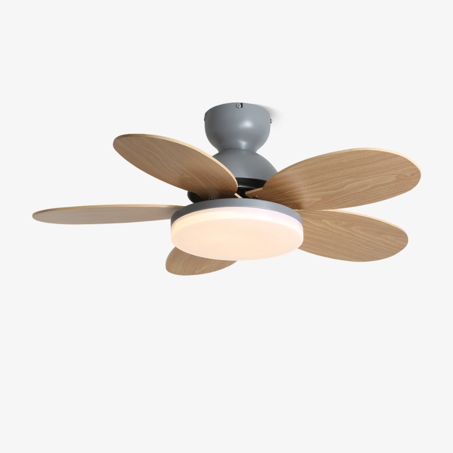 Liora Plafondventilator met Verlichting en Gekleurde Glazen Bladeren voor Kinderkamer – Moderne Ceiling Fan met LED en Afstandsbediening – Verstelbare Snelheid Plafondventilator met Licht in Meerdere Kleurvarianten