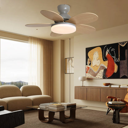Liora Plafondventilator met Verlichting en Gekleurde Glazen Bladeren voor Kinderkamer – Moderne Ceiling Fan met LED en Afstandsbediening – Verstelbare Snelheid Plafondventilator met Licht in Meerdere Kleurvarianten