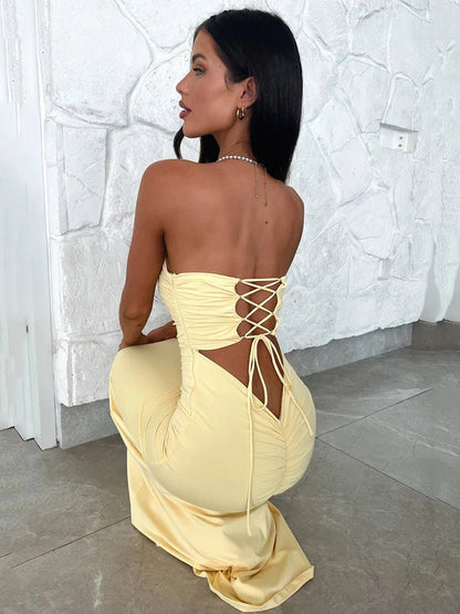 Strapless Bodycon Jurk Zonder Schouderbandjes