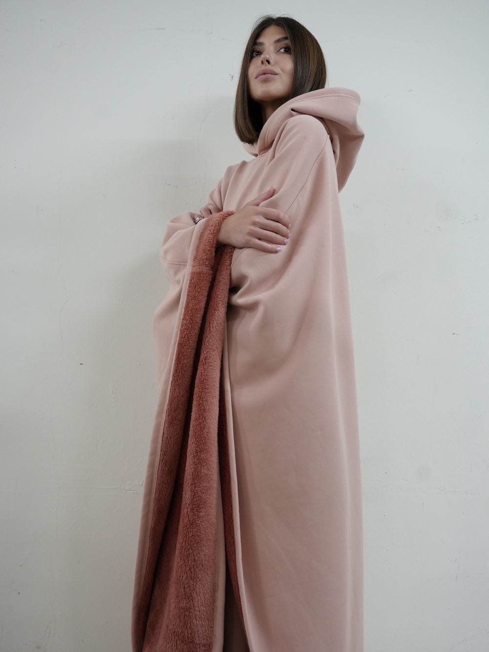 Fleece Poncho Warm en Zacht met Capuchon Luxe Kwaliteit