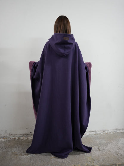 Fleece Poncho Warm en Zacht met Capuchon Luxe Kwaliteit