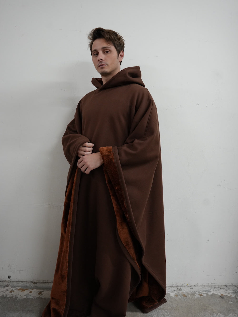 Fleece Poncho Warm en Zacht met Capuchon Luxe Kwaliteit