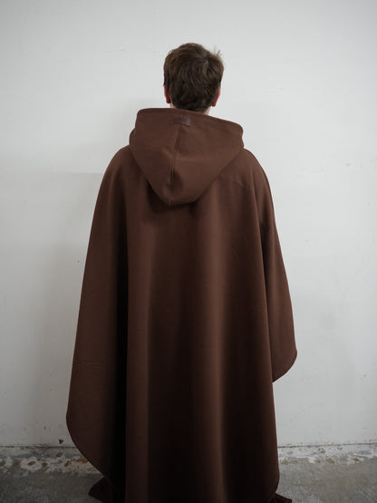Fleece Poncho Warm en Zacht met Capuchon Luxe Kwaliteit