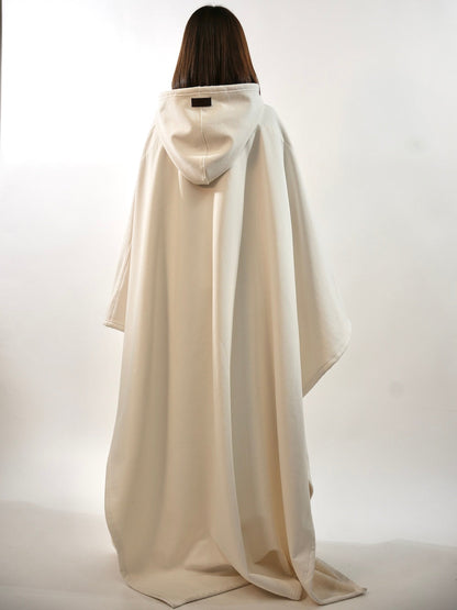 Fleece Poncho Warm en Zacht met Capuchon Luxe Kwaliteit