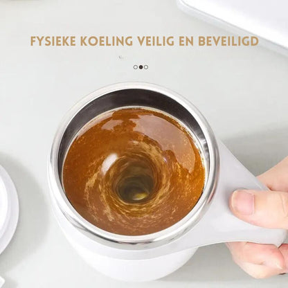 Zelfroerende Thermosbeker 400ml – Automatisch Mixende Reisbeker met Verwarmfunctie