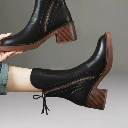 Dames Cowboy Laarzen Zwart Blockhak Moderne Stijl