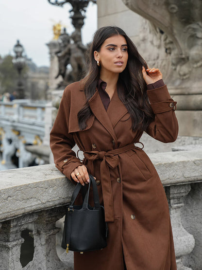 Trenchcoat Dames Klassiek Waterdicht Langer Model