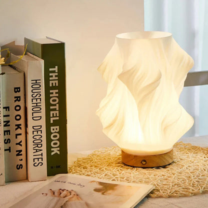 Tafellamp Golf Wolk Swirl Glas IJzer Dimbaar E14 LED Medium Groot Woonkamer Slaapkamer
