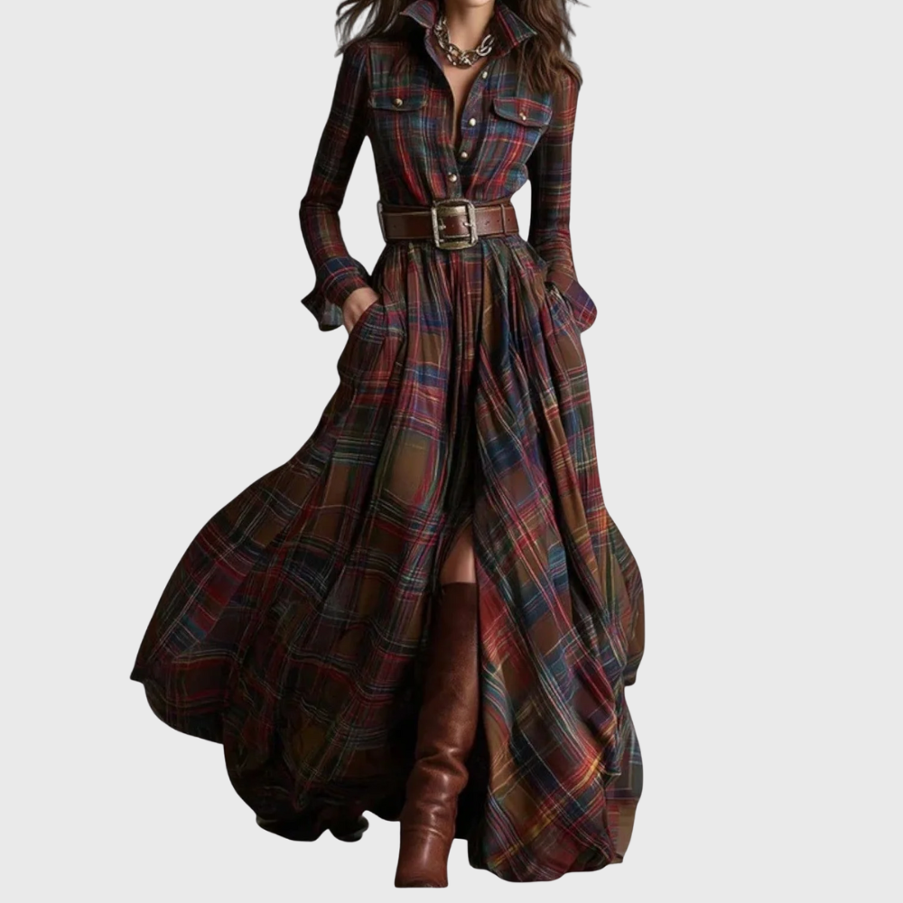 Grote Xadrez Jurk Maxi Stijl - StudioMarella
