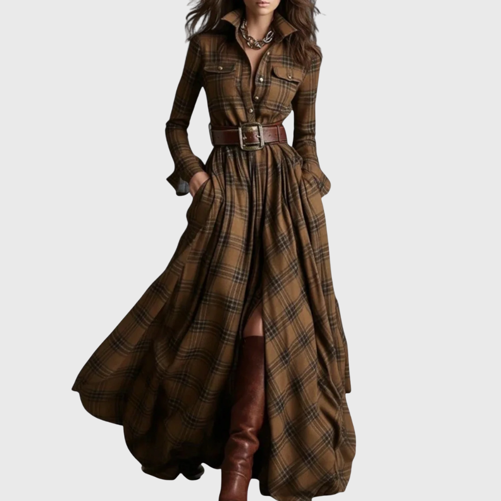Grote Xadrez Jurk Maxi Stijl