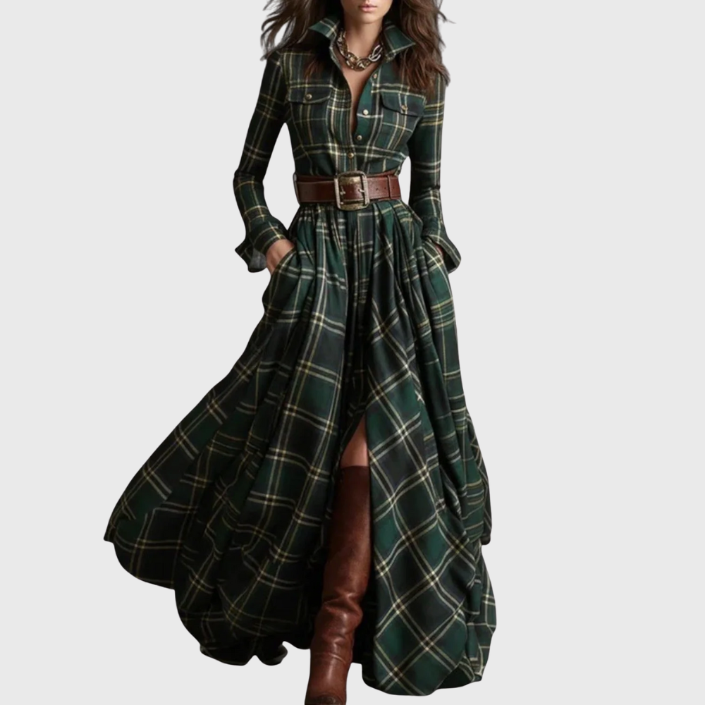Grote Xadrez Jurk Maxi Stijl