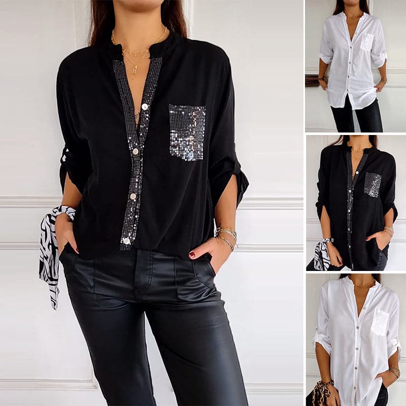 Vrouwelijke Patchwork Top Casual Kleding