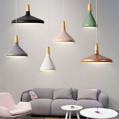 Hanglamp Scandinavisch Aluminium Hout Wit E27 Eettafel Woonkamer Minimalistisch Design Verlichting Keukeneiland