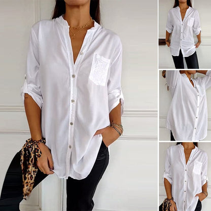 Vrouwelijke Patchwork Top Casual Kleding