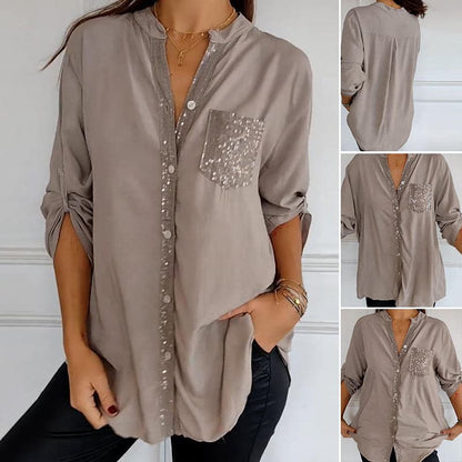 Vrouwelijke Patchwork Top Casual Kleding