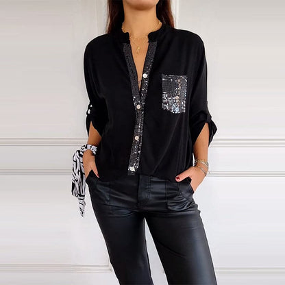 Vrouwelijke Patchwork Top Casual Kleding - StudioMarella