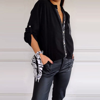Vrouwelijke Patchwork Top Casual Kleding