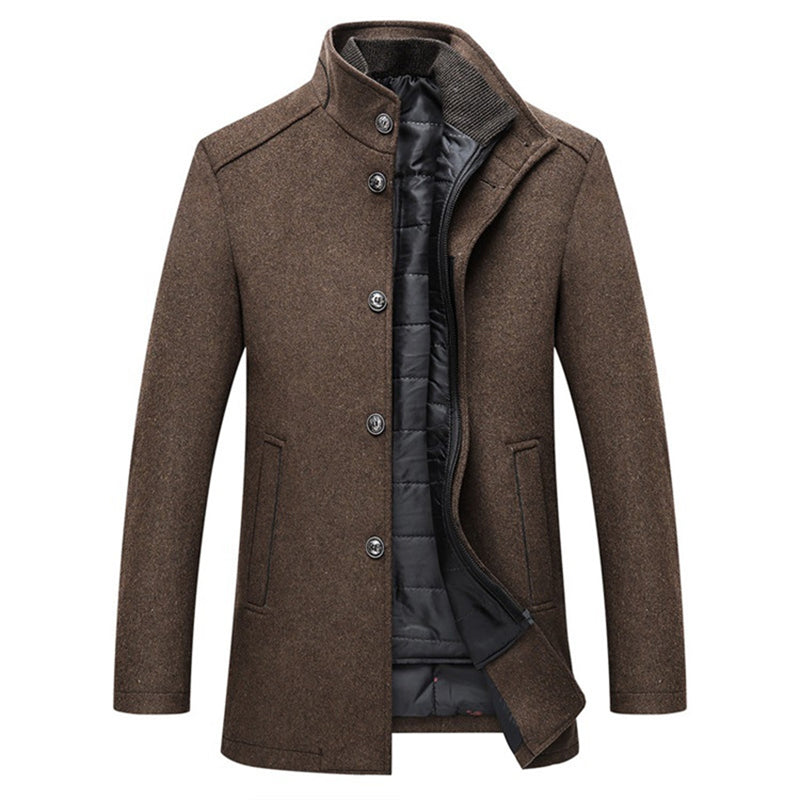 Heren Winterjas Polyester Warme Elegante Snit - StudioMarella
