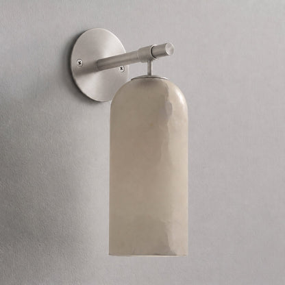 Albast Wandlamp Cilindervorm Minimalistisch Gouden Armatuur Warme Gloed Verlichting