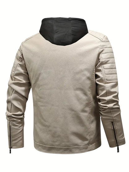 Vegan Leren Jas Stoer Elegant Design