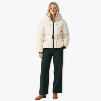 Pina | Dames Ski Jas – Zwart, Warm & Stijlvol Peplum Ontwerp 2